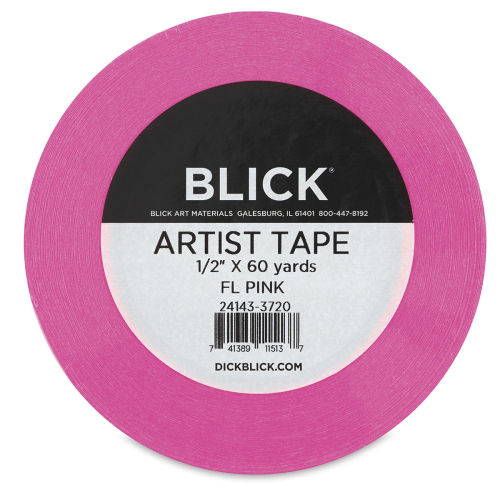 1 X 60 YARDS FLOURESCENT PINK PAPER ARTIST TAPE (36/CS)