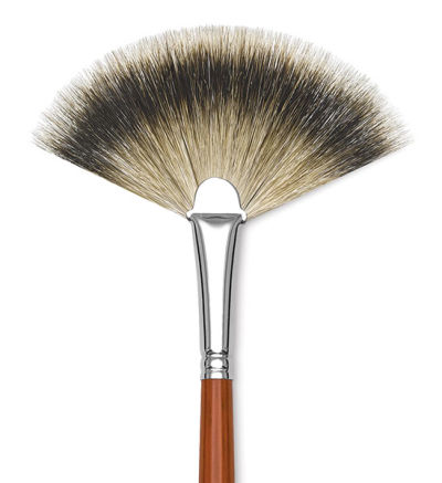 Da Vinci Pure Badger Brushes - Closeup of Fan brush
