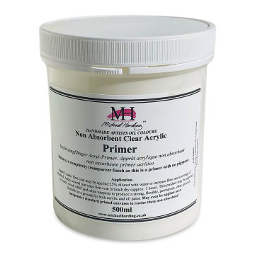 Michael Harding Non-Absorbent Acrylic Primer - Clear, 500 ml, Jar