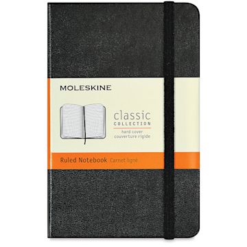 Open in modal - Moleskine Classic Hardcover Notebook - Black, Ruled, 5-1/2'' x 3-1/2''