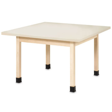Diversified Spaces Four-Student Tables - Angled view of table with Laminate Top