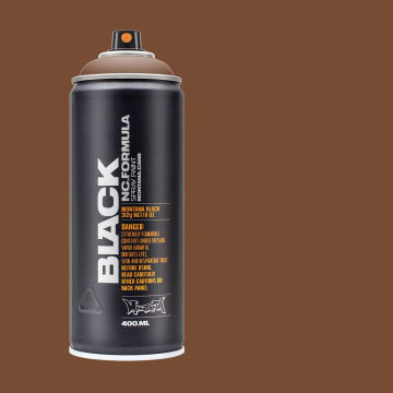 Montana Black Spray Paint - Chocolate, 400 ml can with swatch