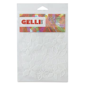 Open in modal - Gelli Arts Stencil - Poinsettia, 5" x 7" - front of packaging