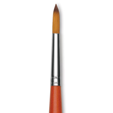 Raphael Golden Kaerell Brush - Round, Long Handle, Size 14, close-up