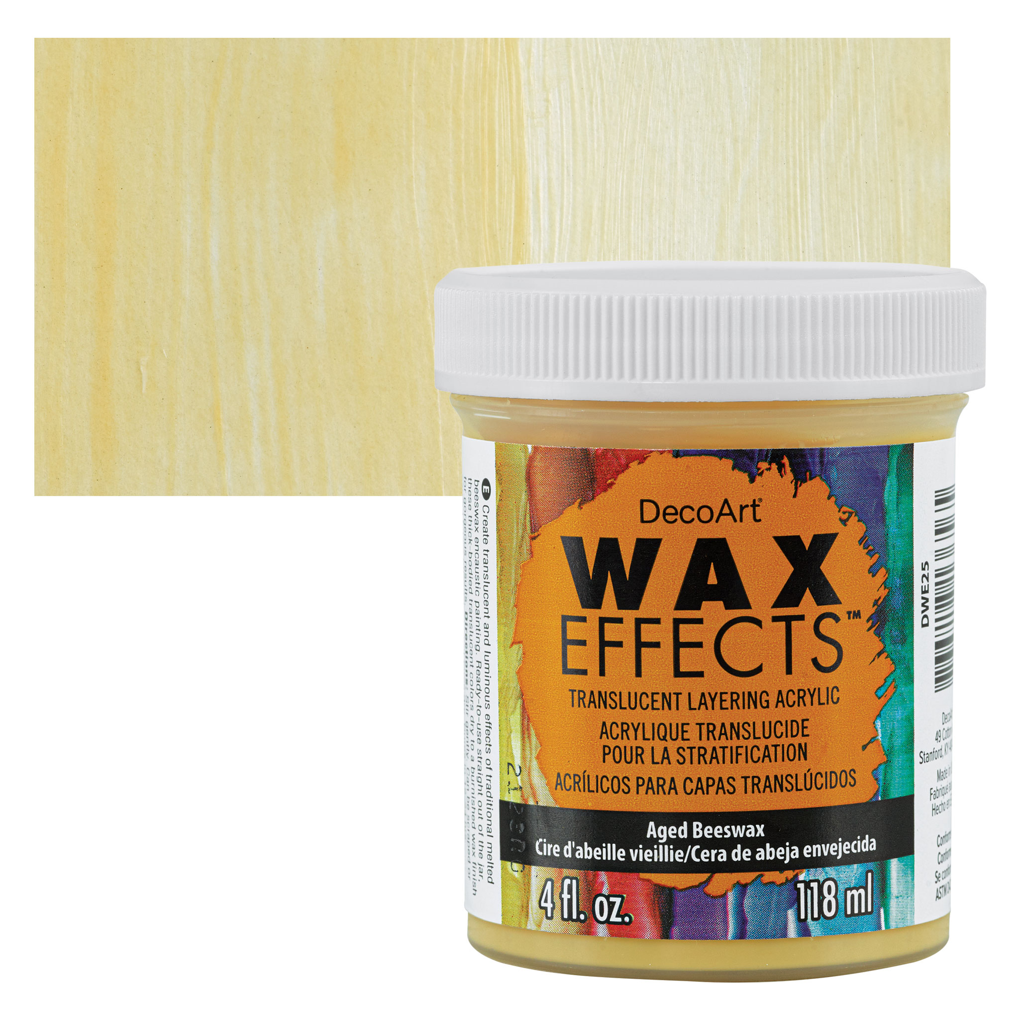 DecoArt Wax Effects Acrylic Paint - Aged Beeswax, 4 oz Jar