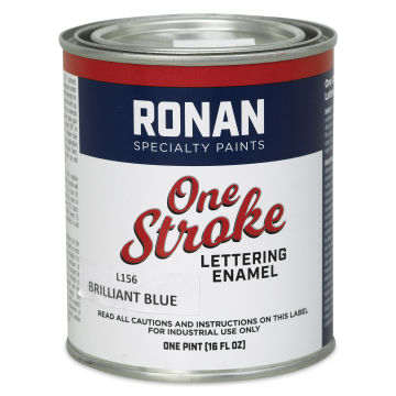 Ronan One Stroke Lettering Enamel - Brilliant Blue, Pint (Front)