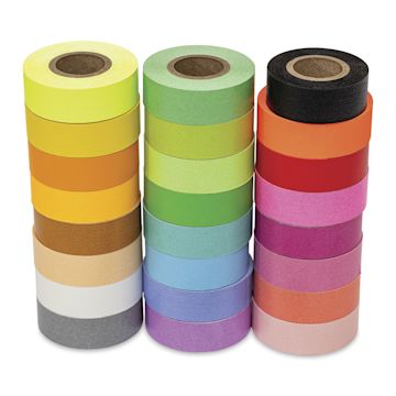 Open in modal - Col-R-Tone System Masking Tape - 3/4" x 500", Assorted, Pkg of 24