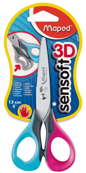 Maped Reflex 3D Vivo Right Handed Children's Scissors 12cm/4 Pack of 3 -   Israel