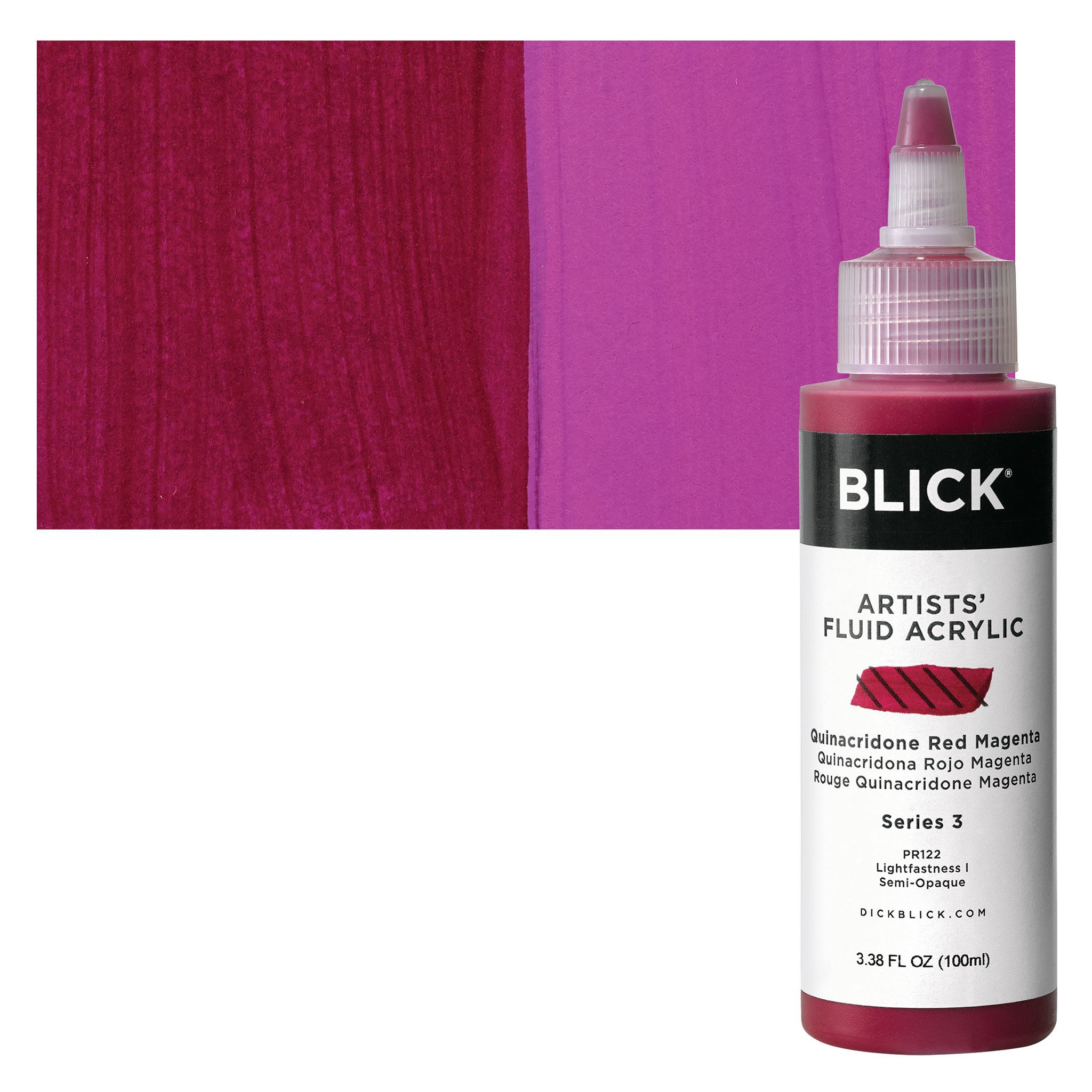 Blick Artists' Fluid Acrylic - Fluorescent Pink, 200 ml