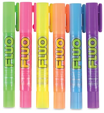 Open in modal - Playcolor Tempera Paint Stick Sets 6 Fluorescent Paint Sticks shown upright