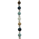 John Bead Solar System Glass Bead Strand - Uranus, 7", 10 mm Dia.