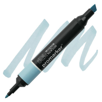 Winsor & Newton ProMarkers - Pebble Blue marker with swatch
