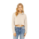 Bella + Canvas Cropped Fleece Hoodie - Heather Dust, Size X-Large