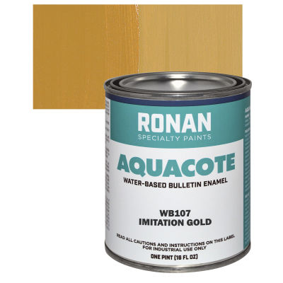 Ronan Aquacote Water-Based Acrylic Color - Imitation Gold, Pint