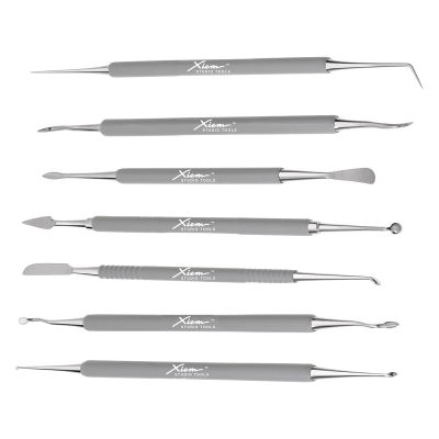 Xiem Studio Sgrafitto and Detailing Set - 7 pc double ended tools shown horizontally