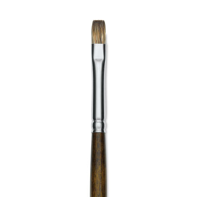 Silver Brush Monza Synthetic Mongoose Artist Brush - Long Handle, Bright, Size 4 (close up)