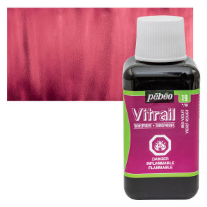Pebeo Vitrail Paint - Red Violet, 45 ml bottle