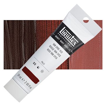 Open in modal - Liquitex Heavy Body Artist Acrylic - Van Dyke Red, 2 oz Tube and swatch