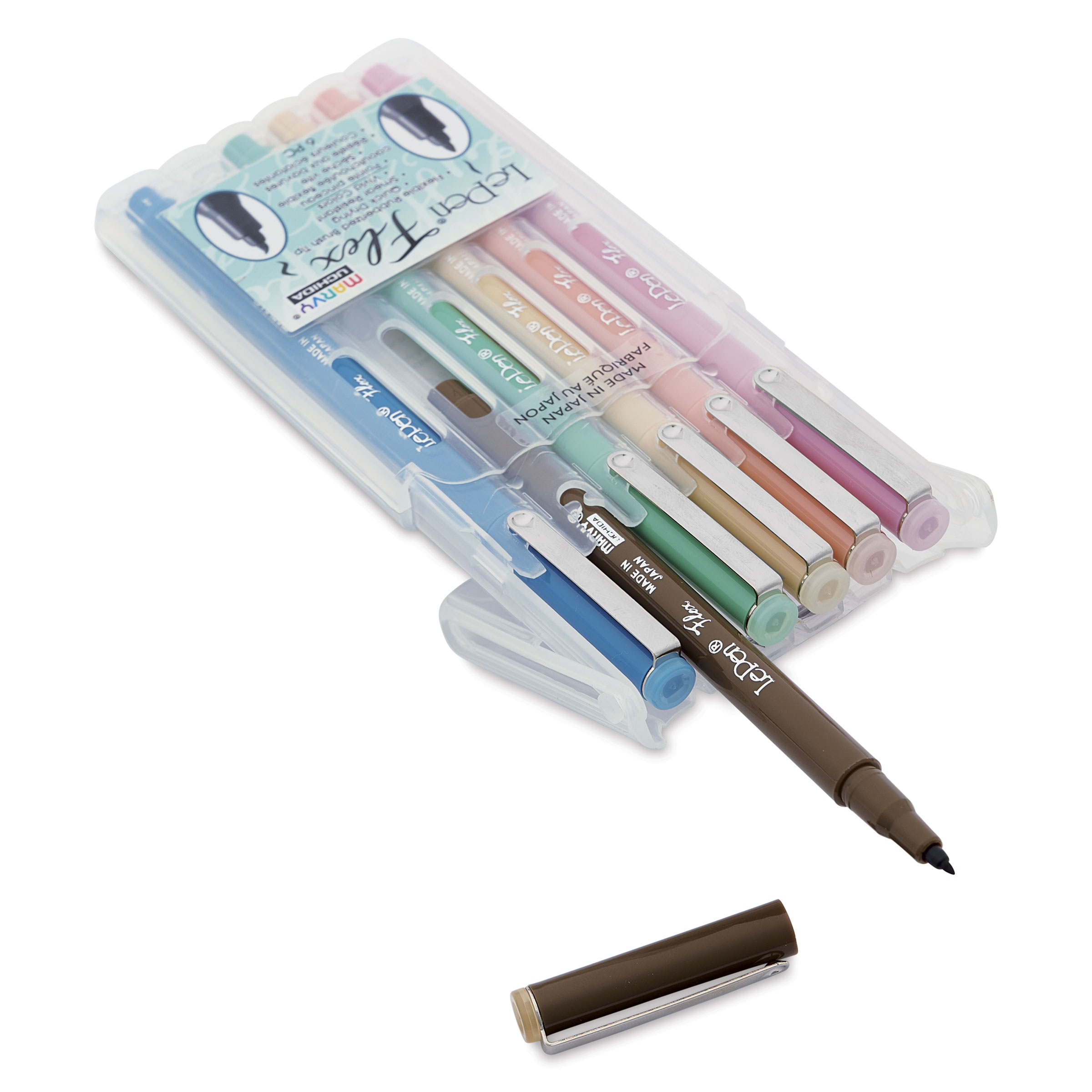 Marvy Uchida LePen Flex Marker - Set of 6, Retro | BLICK Art