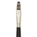 Escoda Vintage Synthetic Brush - Flat, Long Handle, Size 12