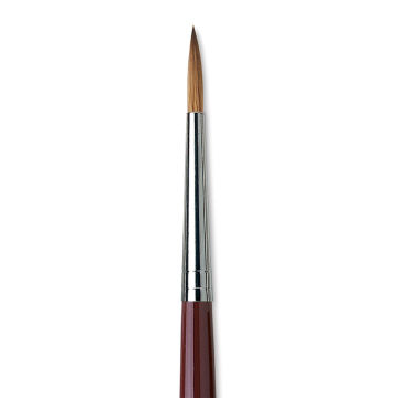 Da Vinci Kolinsky Red Oil Sable Brush - Round, Long Handle, Size 10