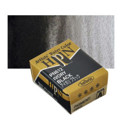 Holbein Artists' Watercolor Half Pan - Ivory Black