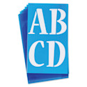 Westcott BetterLetter Plastic Letter Stencils - 4", Capital Only, Nueva