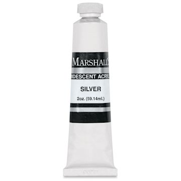 Open in modal - Marshall's Iridescent Acrylic Paint - Silver (Metallic), 59.14 ml, Tube