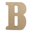 Decopatch Paper Mache Small Kraft Letter - A, Lowercase, 3-1/2 W x 3-2/5 H x 1/2 D