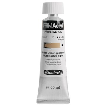 Open in modal - Schmincke Primacryl Professional Acrylic Paint - Burnt Ochre Light, 60 ml Tube