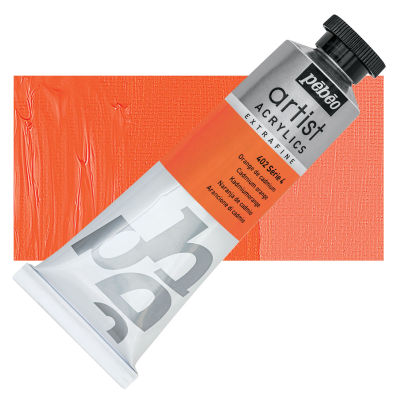 Pebeo Extra-Fine Artist Acrylics - Cadmium Orange, 60 ml tube