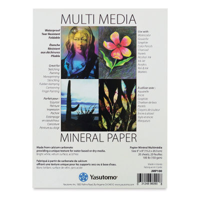 Yasutomo Mineral Paper Artist Pad - Front cover of 6" x 8" Pad