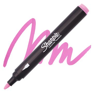 Open in modal - Sharpie Creative Acrylic Marker - Bullet Tip, Rose Pink, swatch and marker