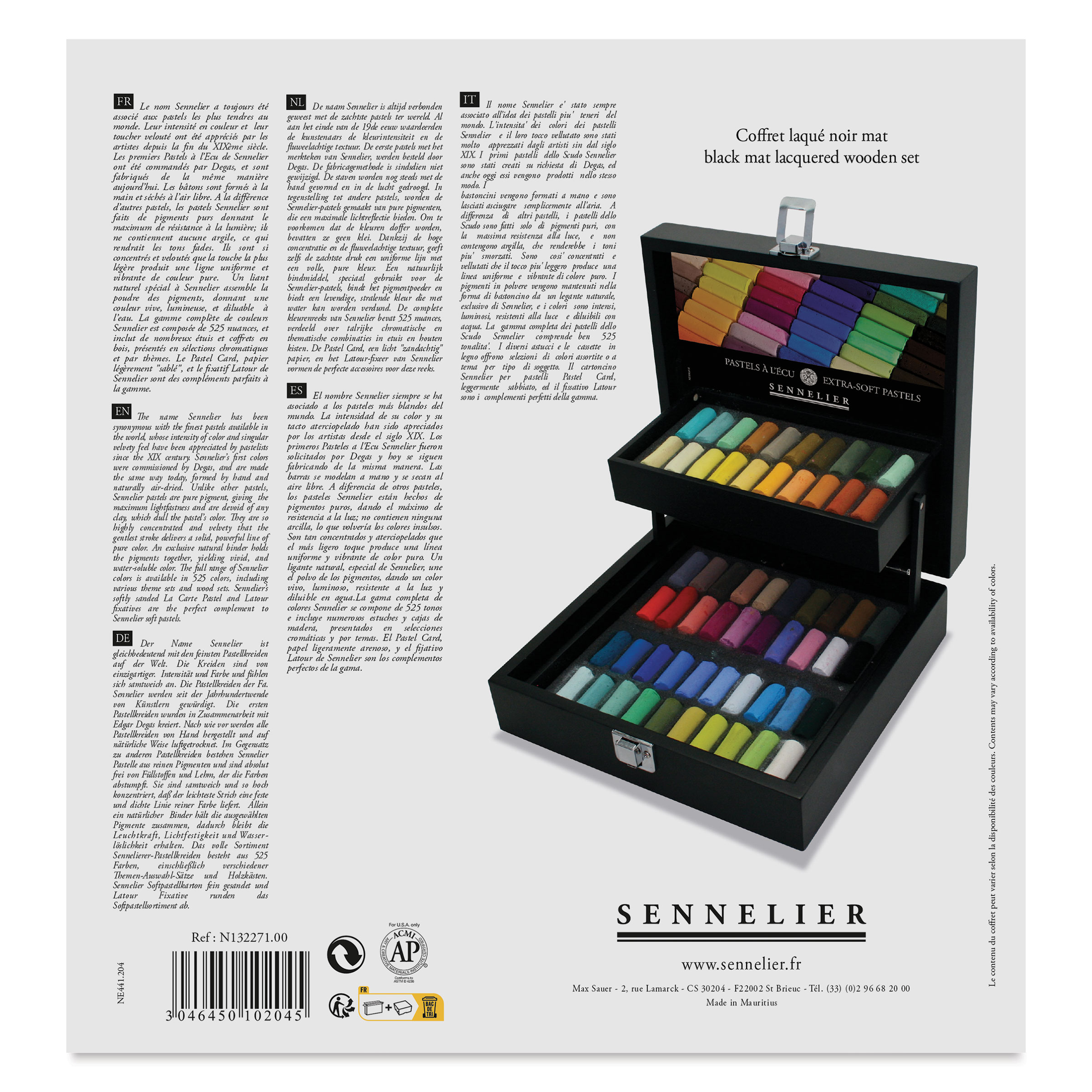 Sennelier Soft Pastels - Set of 60, Assorted Colors, Half-Sticks
