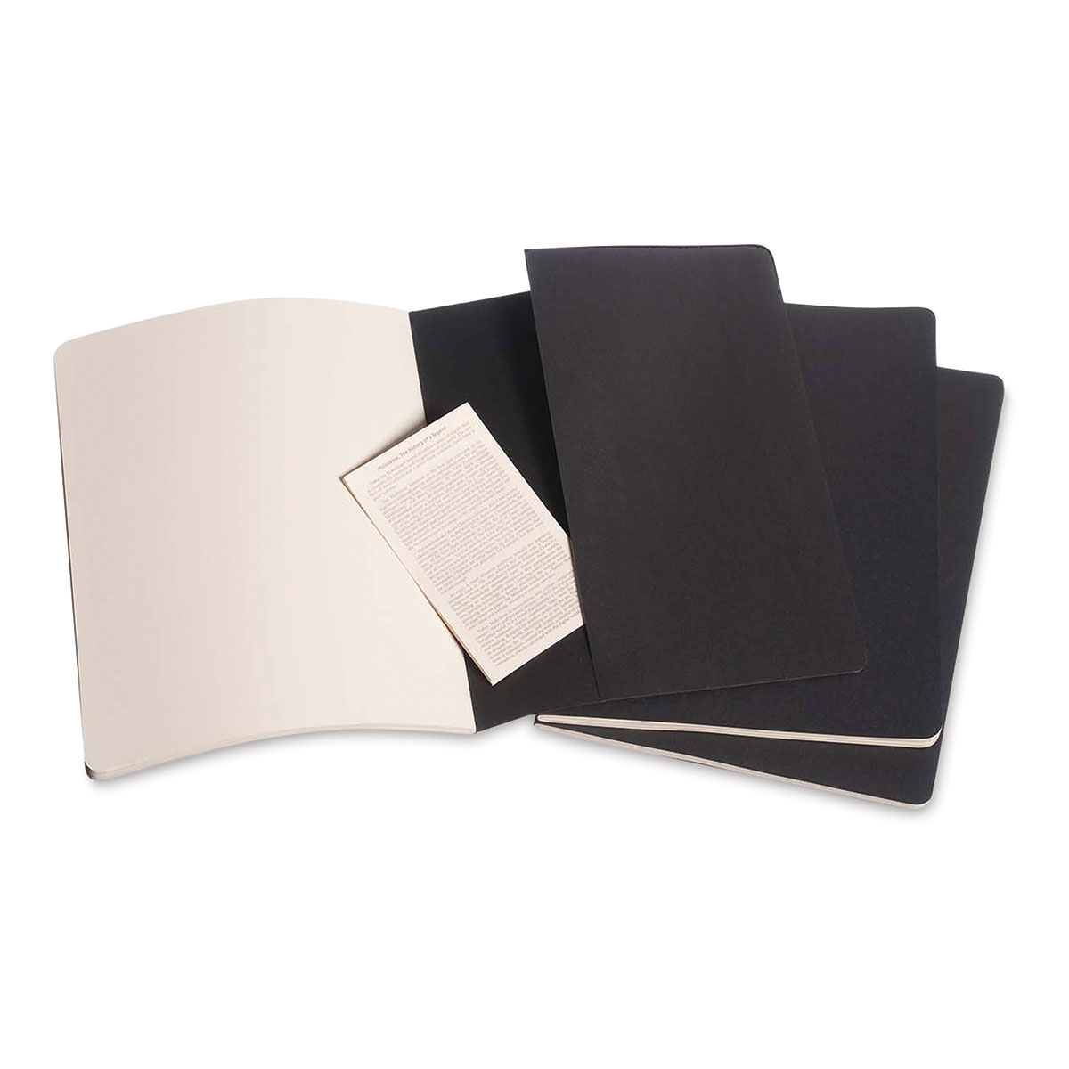 Moleskine Cahier Journals - 9-3/4 x 7-1/2, Ruled, Black, Pkg of 6