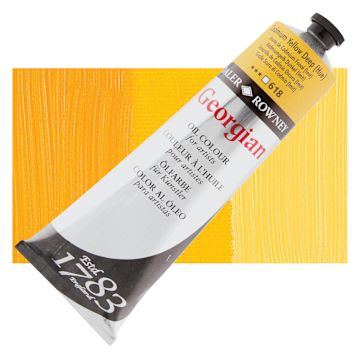 Open in modal - Daler-Rowney Georgian Oil Color - Cadmium Yellow Deep Hue, 225 ml tube and swatch