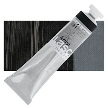 Open in modal - Lascaux Artist Acrylic - Carbon Black, 45 ml tube and swatch