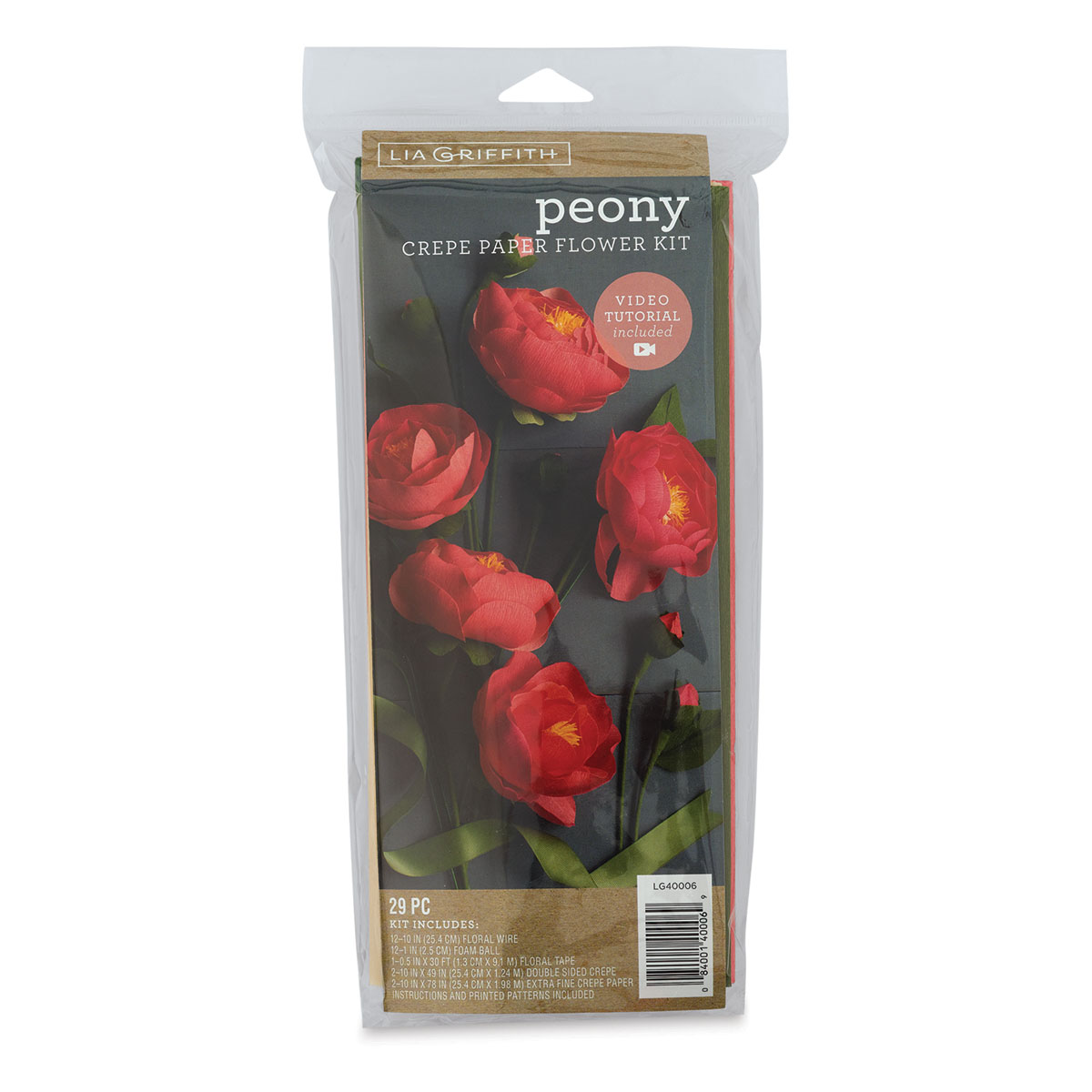 Crepe Paper Flower Kit -Peonies - 084001400069