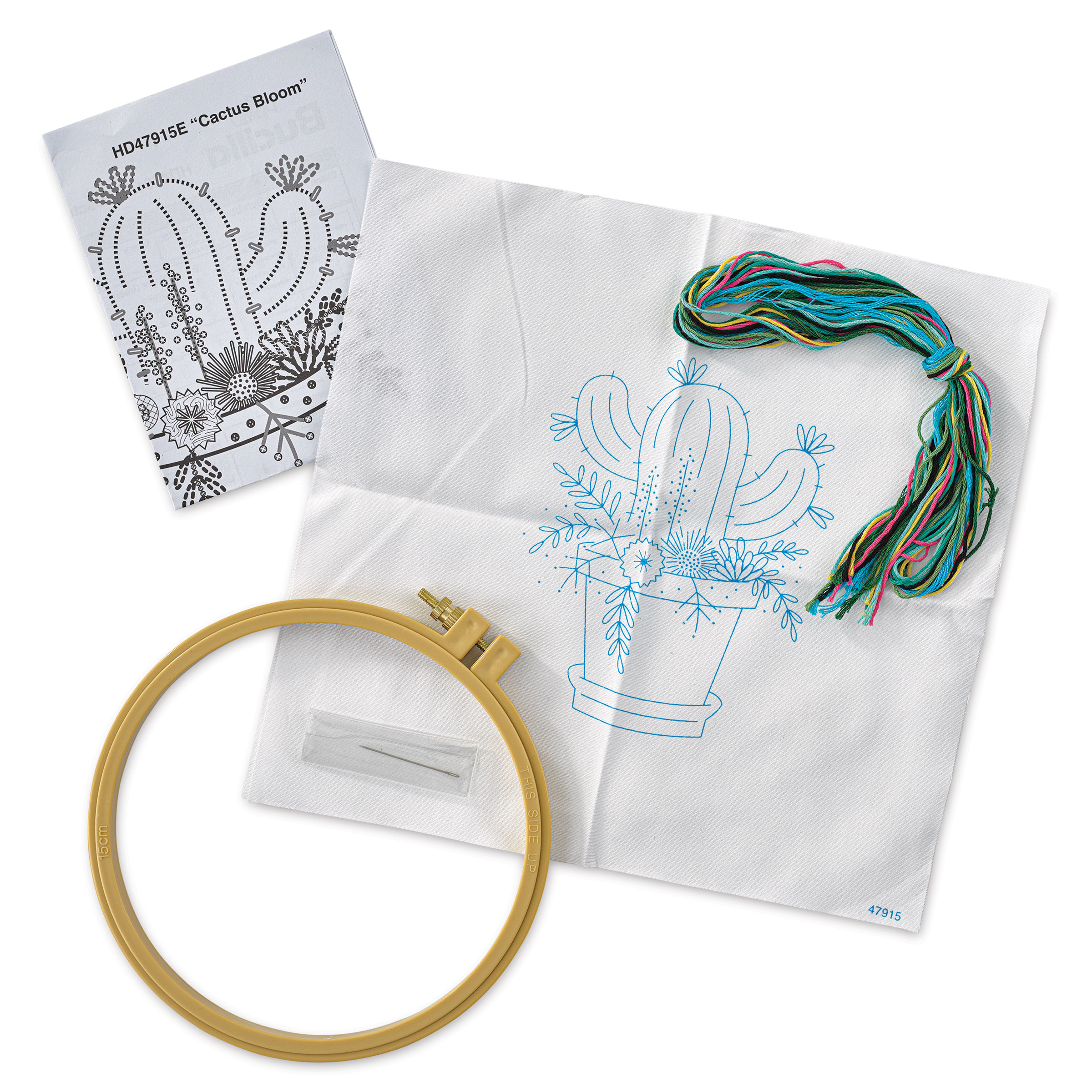 Bucilla Cactus Bloom Stamped Embroidery Kit