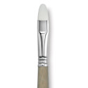 Escoda Perla Toray White Synthetic Brush - Bright, Long Handle, Size 14