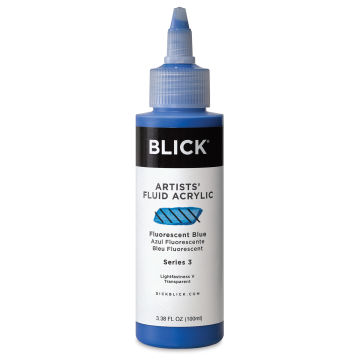Blick Artists’ Fluid Acrylic - Fluorescent Blue, 100 ml