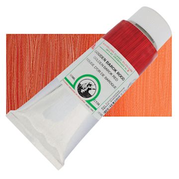 Open in modal - Old Holland Classic Oil Color - Golden Barok Red, 125 ml tube and swatch