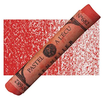 Open in modal - Sennelier Soft Pastel - Helios Red pastel and swatch
