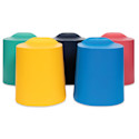 Luxor TailFin Plastic Stackable Stools - Assorted, Set of 5