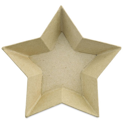 DecoPatch Paper Mache Tray - Star, 6" x 6" x 1-1/4", from above