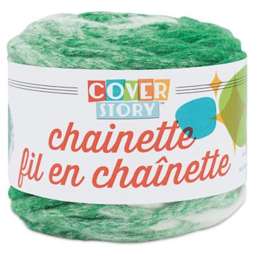 Open in modal - Lion Brand Cover Story Chainette Yarn - Kelly Green, 68 yards