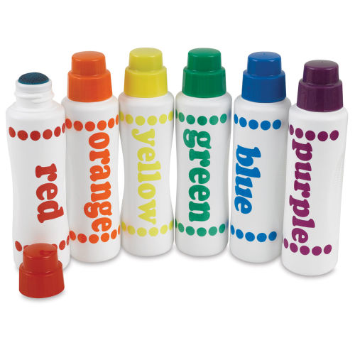 Do-a-Dot Art Markers - Rainbow, Set of 6, one of the best art supplies for toddlers