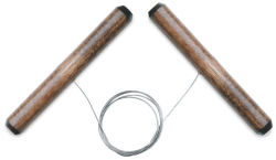 Wire Clay Cutter - showing hardwood handles and 18" long wire