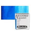 Schmincke Akademie Aquarell Watercolor Pan - Cyan, Half Pan