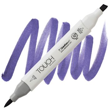 Open in modal - ShinHan Touch Twin Brush Marker - Violet Dark PB274 marker and swatch